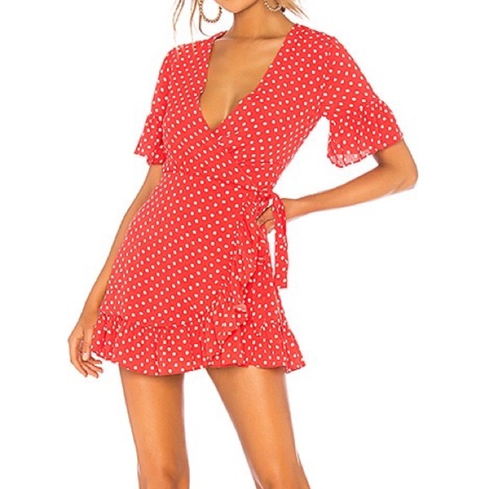 Privacy Please Polka Dot Mini Dress: Size L